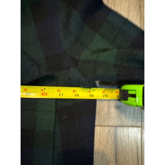 Lauren Ralph Lauren Womens Plaid Wool Cardigan Jacket M Blackwatch Tartan Open F - Picture 10 of 13